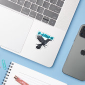 F Caw F Creatieve Casual Stijl Sticker (Laptop met iPhone)