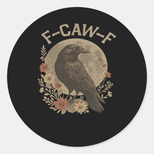 F-Caw-F Creatieve Stijl Ronde Sticker (Voorkant)