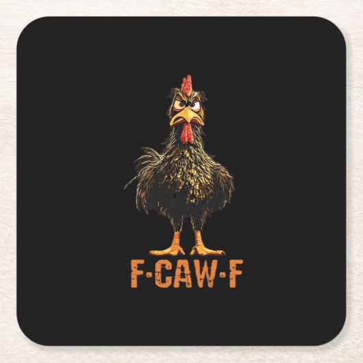F-Caw-F Creative Casual Kartonnen Onderzetters (Voorkant)