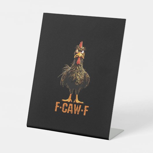 F-Caw-F Creative Casual Reclamebord Met Voetstuk (Voorkant)