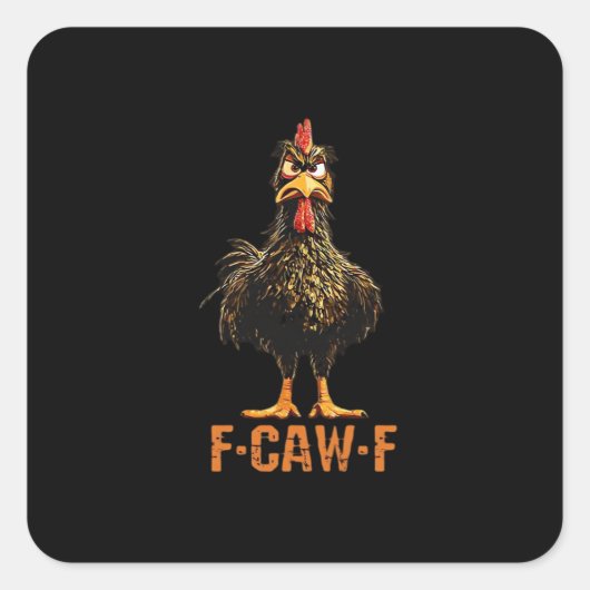 F-Caw-F Creative Casual Vierkante Sticker (Voorkant)