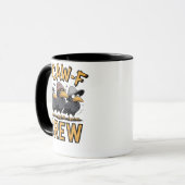 F-CAW-F Crew Grappige bijpassende neven outfit Mok (Voorkant links)