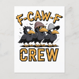 F-Caw-F Crew Grappige bijpassende outfit voor neve Aankondigingskaart