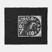 F-Caw-F Crow Aesthetic Casual Fleece Deken (Voorkant (Horizontaal))
