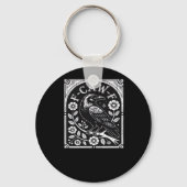 F-Caw-F Crow Aesthetic Casual Sleutelhanger (Voorkant)