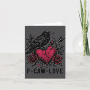 F Caw F Crow Anti Valentijnsdag Donkere Gotische G Kaart