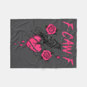 F Caw F Crow Anti Valentine's Day Dark Gothic Brok Fleece Deken (Voorkant (Horizontaal))