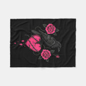 F Caw F Crow Anti Valentine's Day Dark Gothic Brok Fleece Deken (Voorkant (Horizontaal))