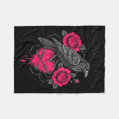 F Caw F Crow Anti Valentine's Day Dark Gothic Brok Fleece Deken (Voorkant (Horizontaal))