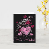 F Caw F Crow Anti Valentine's Day Dark Gothic Brok Kaart (Gele Bloem)