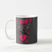 F Caw F Crow Anti Valentine's Day Dark Gothic Brok Koffiemok (Links)