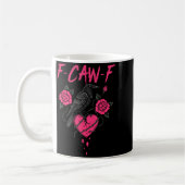 F Caw F Crow Anti Valentine's Day Dark Gothic Brok Koffiemok (Links)