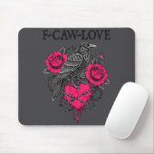 F Caw F Crow Anti Valentine's Day Dark Gothic Brok Muismat (Met muis)