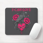 F Caw F Crow Anti Valentine's Day Dark Gothic Brok Muismat (Met muis)