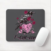 F Caw F Crow Anti Valentine's Day Dark Gothic Brok Muismat (Met muis)