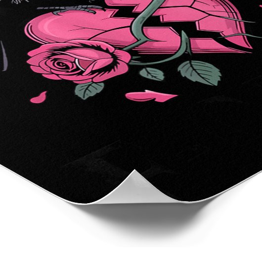 F Caw F Crow Anti Valentine's Day Dark Gothic Brok Poster (Hoek)