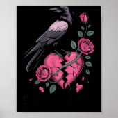 F Caw F Crow Anti Valentine's Day Dark Gothic Brok Poster (Voorkant)