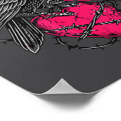 F Caw F Crow Anti Valentine's Day Dark Gothic Brok Poster (Hoek)