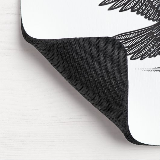 F-Caw-F Crow, Bird Cawing Grunge Cool Unique Muismat (Hoek)