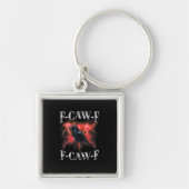F-Caw-F Crow Bird Raven Gothic Meme Sleutelhanger (Voorkant)