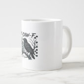 F-Caw-F Crow Bird Retro Classic Grote Koffiekop (Voorkant rechts)