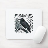F-Caw-F Crow Bird Retro Classic Muismat (Met muis)