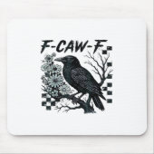 F-Caw-F Crow Bird Retro Classic Muismat (Voorkant)