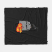 F-Caw-F Crow Classic Retro Cool Fleece Deken (Voorkant (Horizontaal))