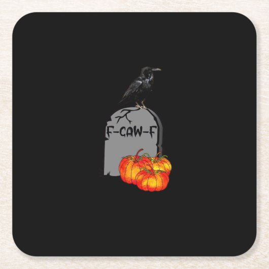 F-Caw-F Crow Classic Retro Cool Kartonnen Onderzetters (Voorkant)