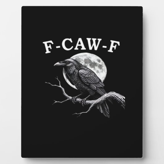 F-Caw-F Crow Funny Crow F-Caw-F Gear Creative Styl Fotoplaat (Voorkant)