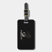 F-Caw-F Crow Funny Crow F-Caw-F Gear Minimal Clean Bagagelabel (Voorkant verticaal)