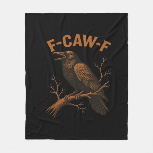 F-Caw-F Crow Funny Crow Lover Humor Bird Classic Fleece Deken (Voorkant)