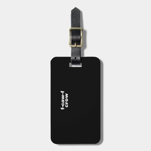 F-Caw-F Crow Funny Crow Retro Classic Bagagelabel (Voorkant verticaal)