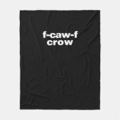 F-Caw-F Crow Funny Crow Retro Classic Fleece Deken (Voorkant)