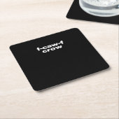 F-Caw-F Crow Funny Crow Retro Classic Kartonnen Onderzetters (Schuin)