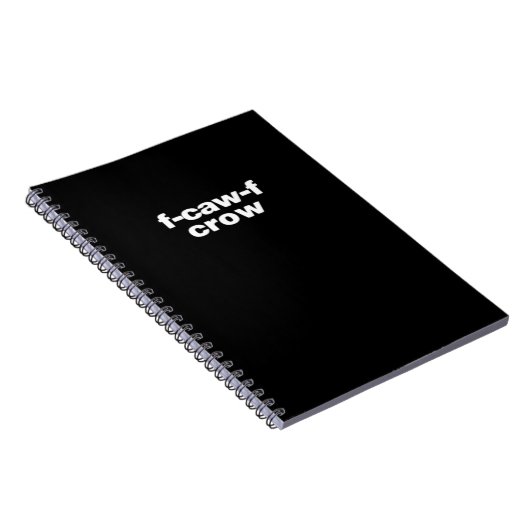 F-Caw-F Crow Funny Crow Retro Classic Notitieboek (Rechterzijde)