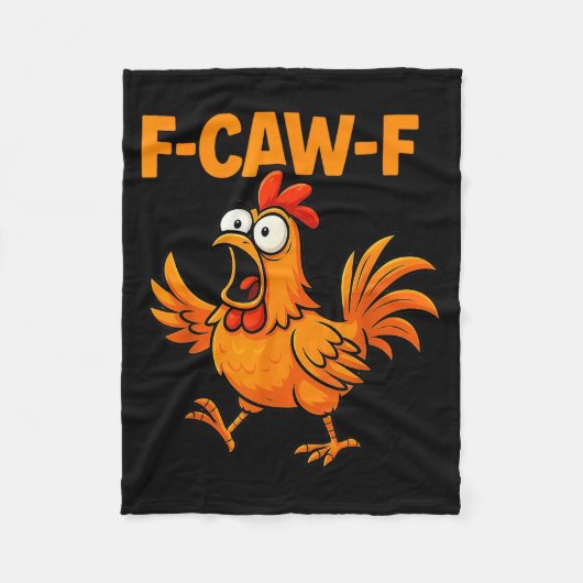 F-caw-f Crow Funny Fcawf Black Bird Chicken Meme G Fleece Deken (Voorkant)