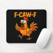 F-caw-f Crow Funny Fcawf Black Bird Chicken Meme G Muismat (Met muis)