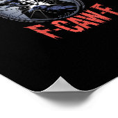 F-Caw-F Crow Funny Gothic Moon Bird Halloween Crea Poster (Hoek)