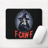 F-caw-f Crow Funny Gothic Moon Black Bird Hallowee Muismat (Met muis)