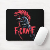 F-caw-f Crow Funny Gothic Moon Black Bird Hallowee Muismat (Met muis)