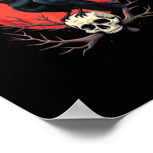 F-Caw-F Crow Funny Gothic Raven Humor Style Poster (Hoek)