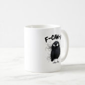 F-Caw-F Crow Funny Raven Bird Lovers Creative Styl Koffiemok (Voorkant rechts)