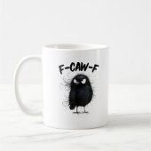 F-Caw-F Crow Funny Raven Bird Lovers Creative Styl Koffiemok (Links)
