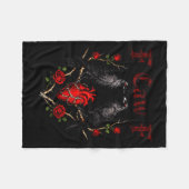 F Caw F Crow Heart Funny Anti Valentine Day Single Fleece Deken (Voorkant (Horizontaal))