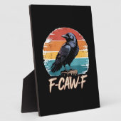 F-Caw-F Crow Humor Funny Gothic Retro Classic Fotoplaat (Zijkant)