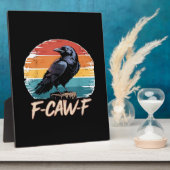 F-Caw-F Crow Humor Funny Gothic Retro Classic Fotoplaat (Zijkant)