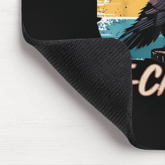 F-Caw-F Crow Humor Funny Gothic Retro Classic Muismat (Hoek)