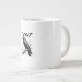 F Caw F Crow Lover Raven Meme Classic Style Grote Koffiekop (Voorkant rechts)