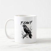 F Caw F Crow Lover Raven Meme Classic Style Koffiemok (Links)